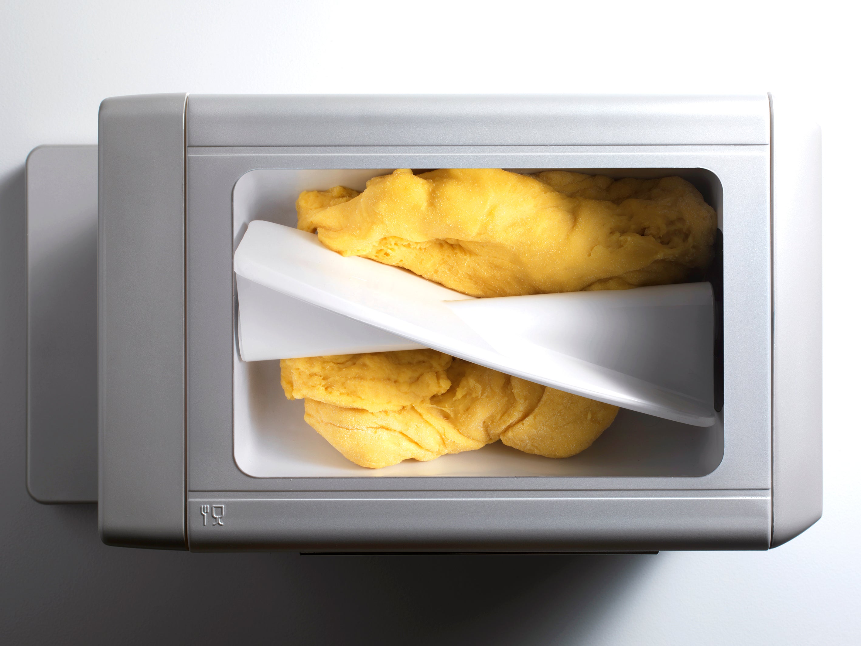 Pasta dough inside pasta fresca pasta machine